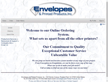 Tablet Screenshot of envelopesandprintedproducts.com